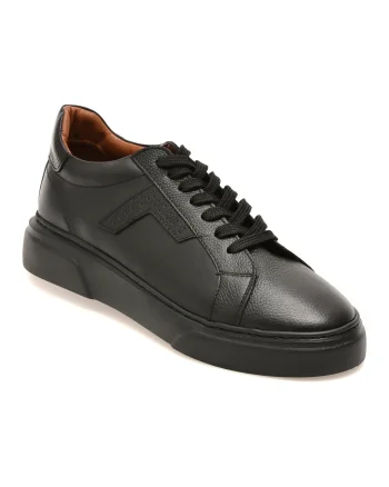 Pantofi sport LOST negri, LST126, din piele naturala
