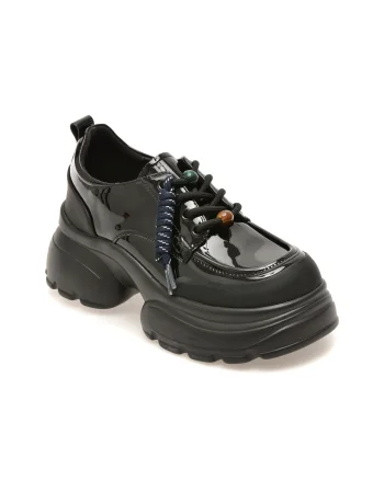 Pantofi GRYXX negri, 77813, din piele naturala lacuita
