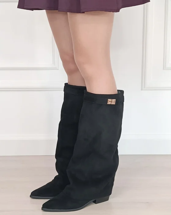 Cizme dama lungi negre 2596A-1 19
