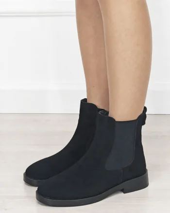 Ghete dama negre din piele naturala 5309A 118