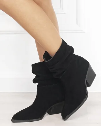 Ciocate scurte dama negre din piele naturala 5308A 110