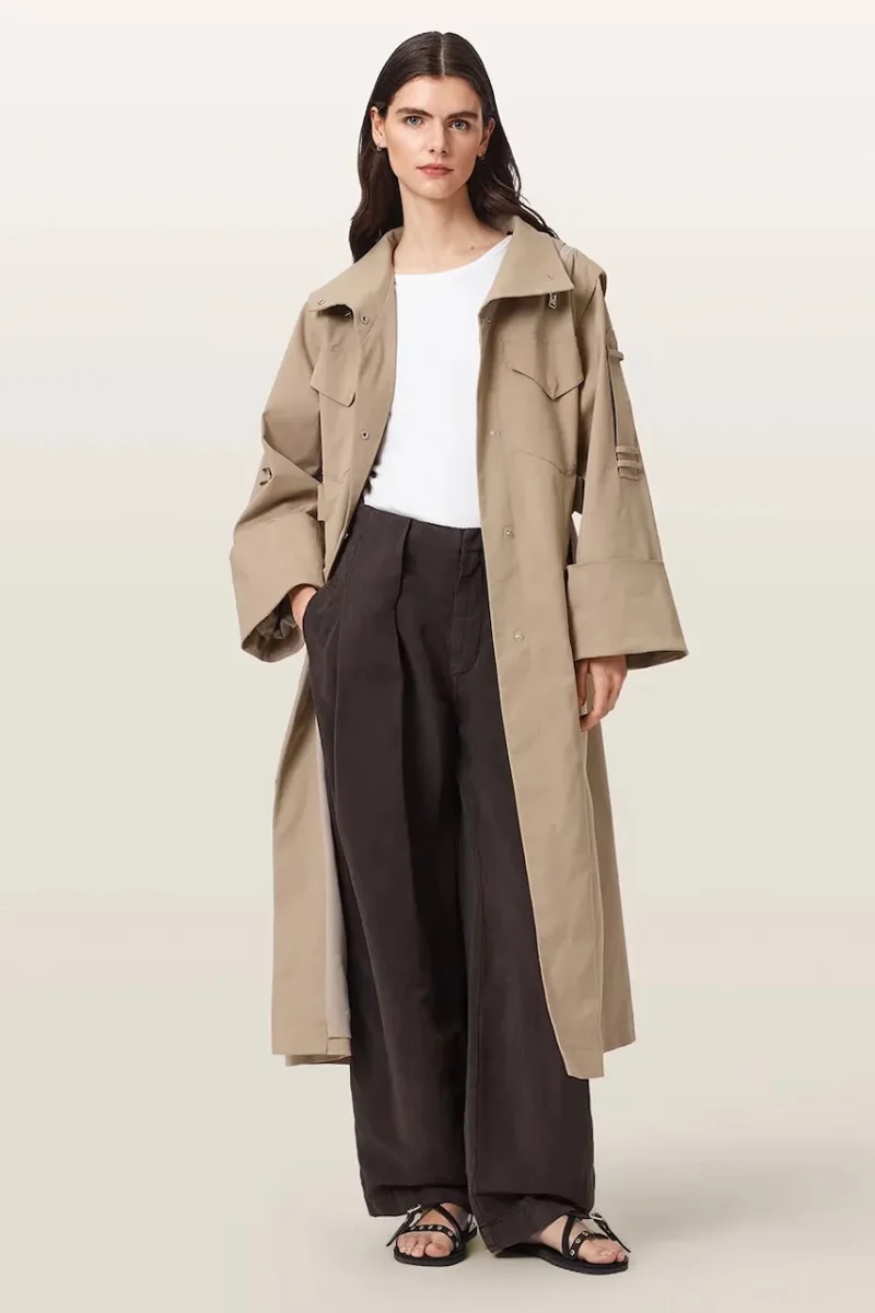 AllSaints  trenci pentru femei cu bumbac CLAYTON