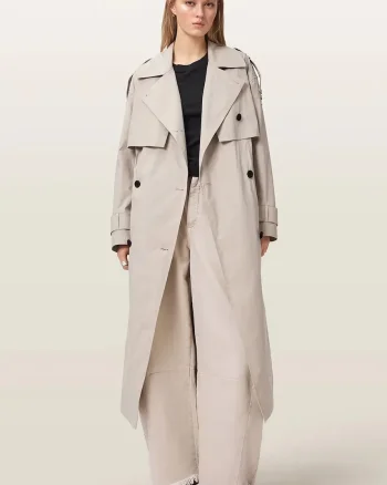AllSaints  trenci pentru femei cu bumbac LINNIE LIB