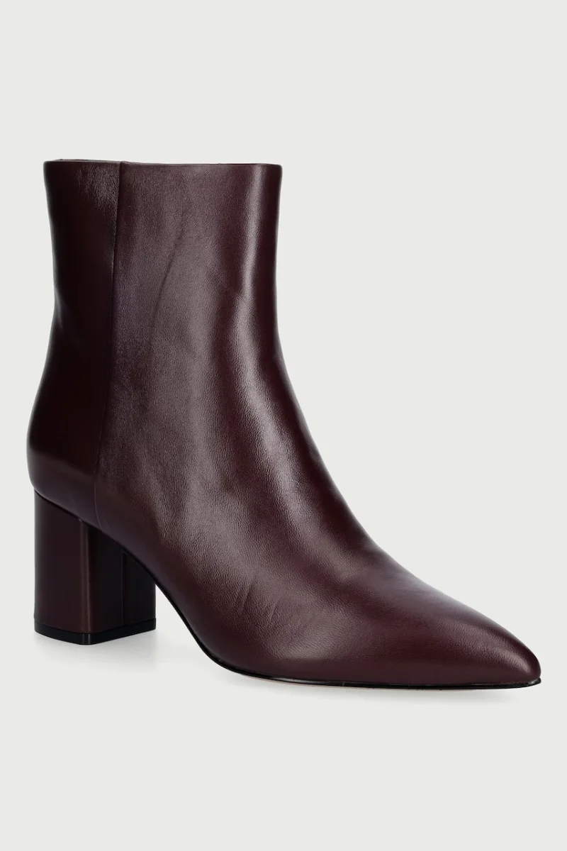 Twinset  botine cu toc pentru femei din piele