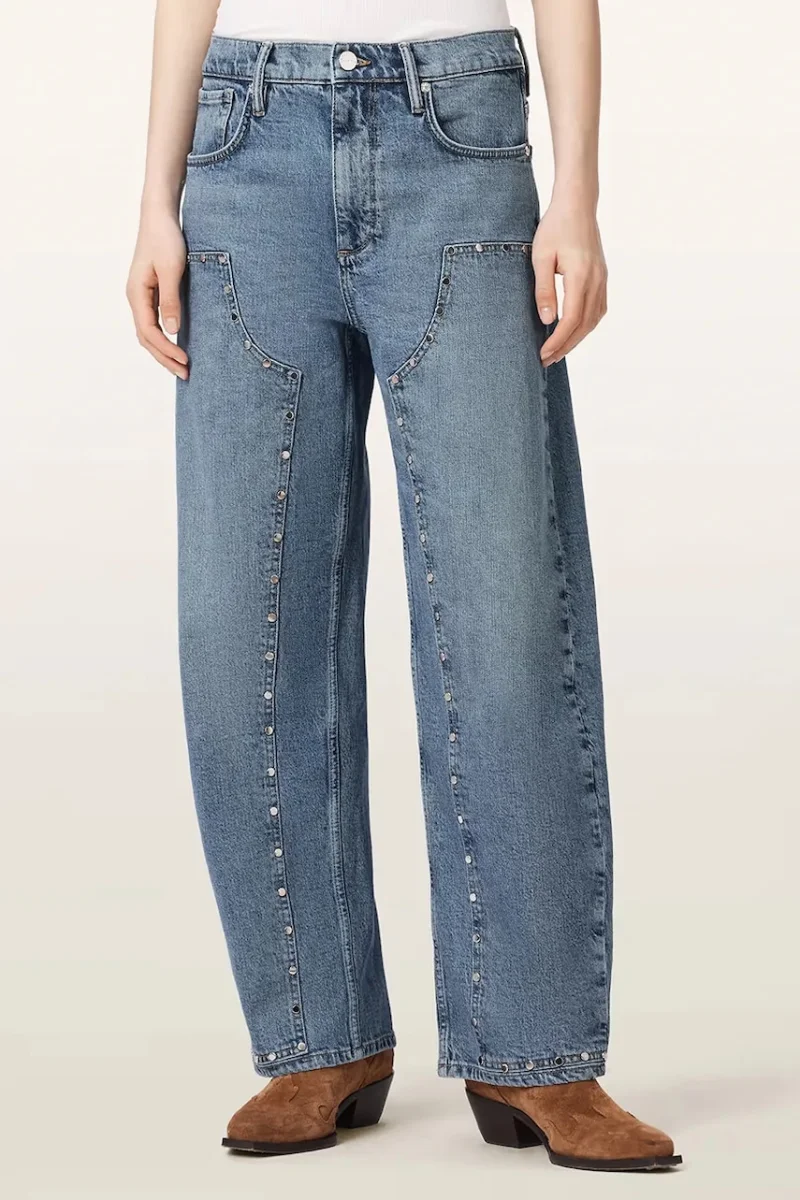 AllSaints  blugi barrel pentru femei SADIE STUD JEAN