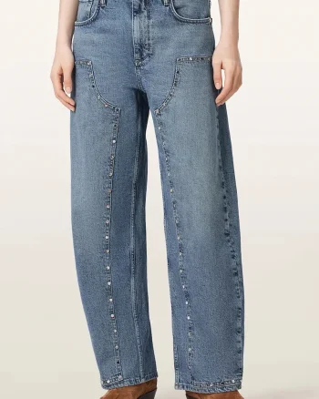 AllSaints  blugi barrel pentru femei SADIE STUD JEAN