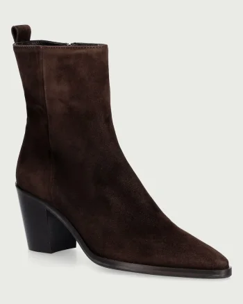 Billi Bi  botine cu toc pentru femei din piele întoarsă T.moro 490 suede 56