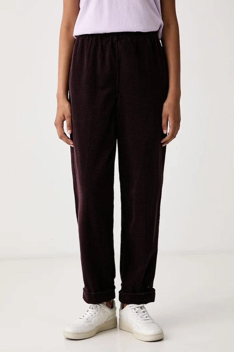 American Vintage  pantaloni pentru femei din catifea reiată