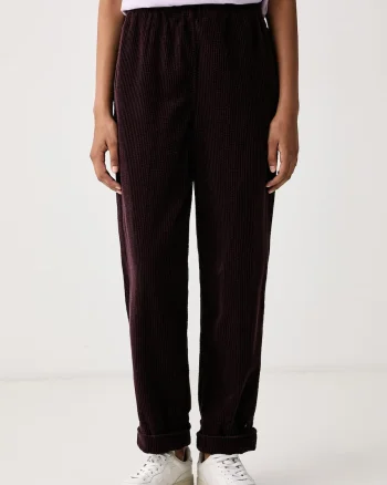 American Vintage  pantaloni pentru femei din catifea reiată