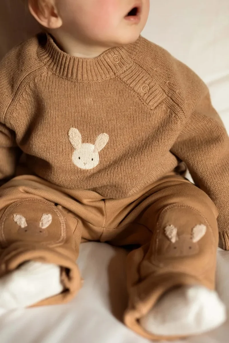 Donsje  pulover pentru copii din lână merino Sibbe Merino Wool Sweater Fluffy Bunny
