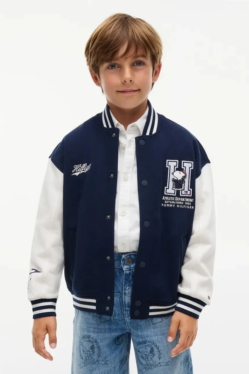 Tommy Hilfiger  hanorac cu fermoar pentru copii din bumbac x Peanuts