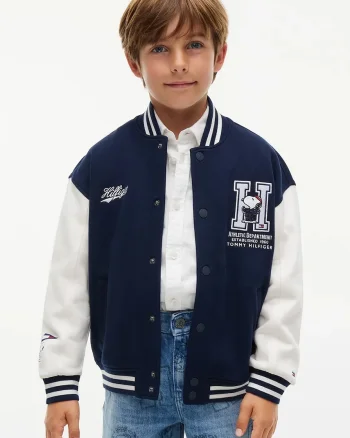 Tommy Hilfiger  hanorac cu fermoar pentru copii din bumbac x Peanuts