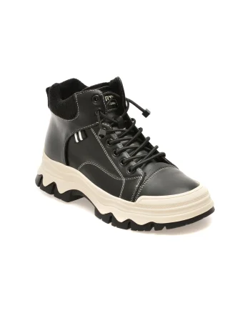 Ghete GRYXX negre, 7001, din piele naturala