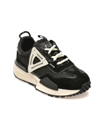Pantofi sport FLAVIA PASSINI negri, 60017, din material textil si piele naturala