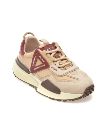 Pantofi sport FLAVIA PASSINI bej, 60017, din material textil si piele naturala