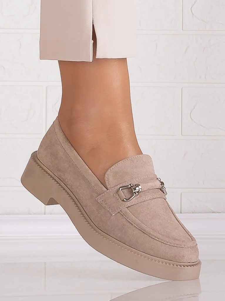 Pantofi dama casual Bej din Piele Ecologica Intoarsa Rashida