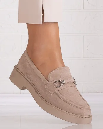 Pantofi dama casual Bej din Piele Ecologica Intoarsa Rashida
