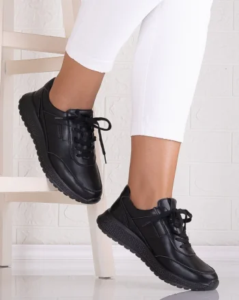 Pantofi dama casual Negri din Piele Naturala Jenina