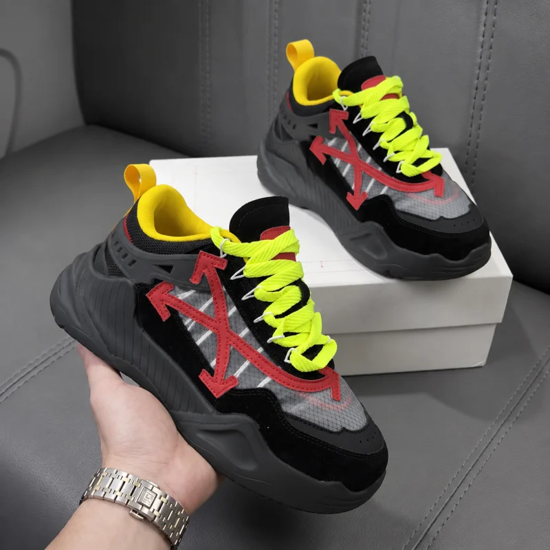 Adidasi barbati casual  premium  negri cu rosu k19