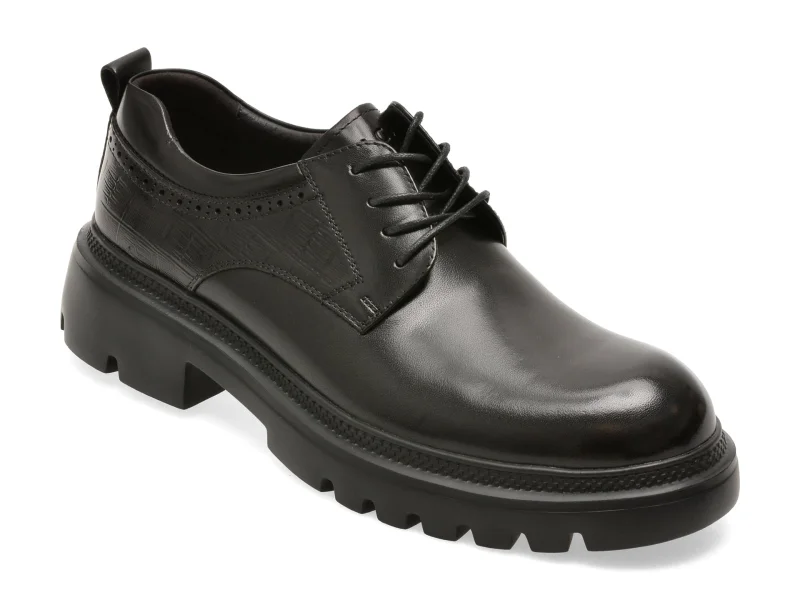 Pantofi eleganti EPICA negri, 51570, din piele naturala