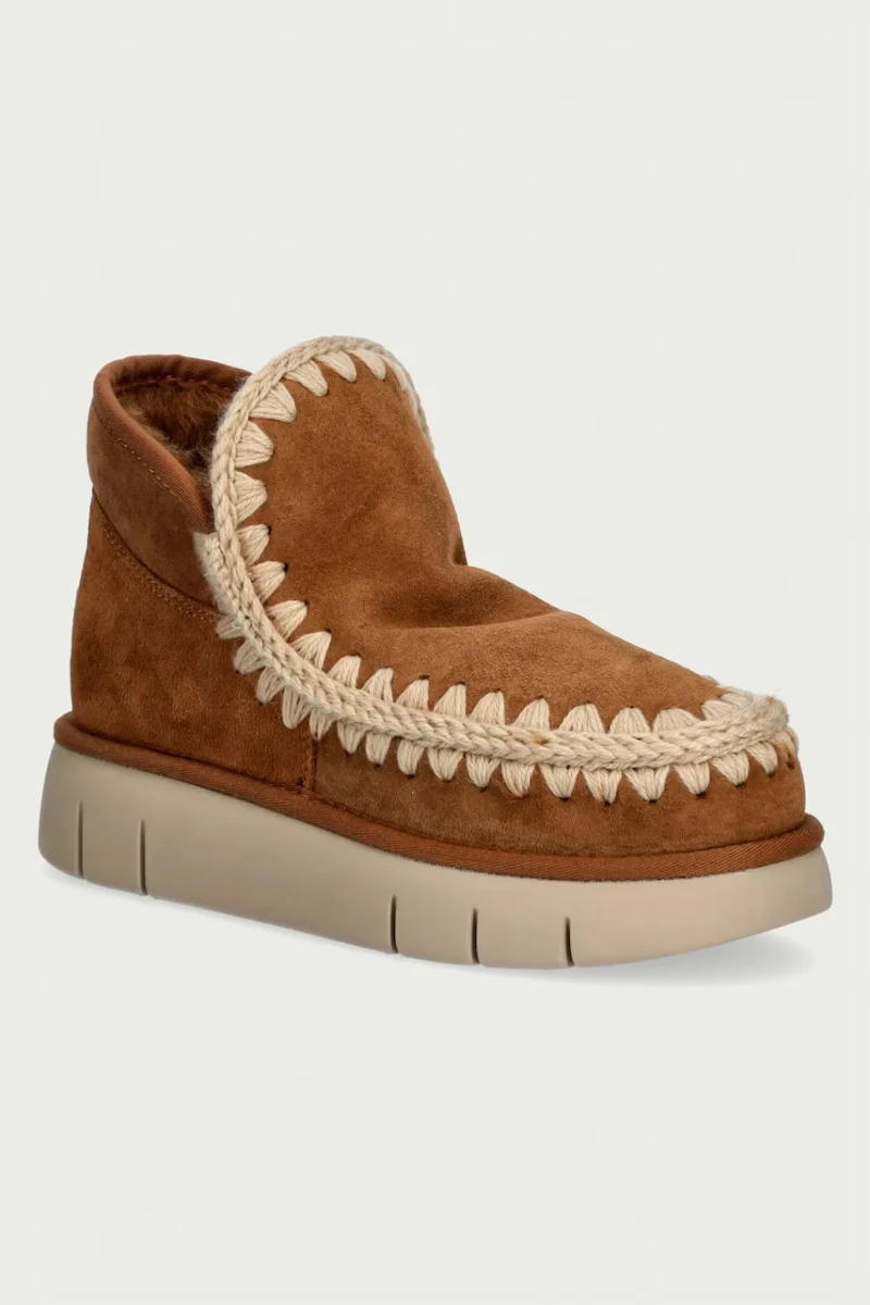 Mou  Eskimo Bounce Sneaker cizme de zăpadă pentru femei din piele întoarsă