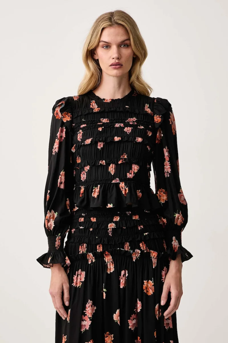 AllSaints  bluză tip cămașă pentru femei din bumbac LAUREN