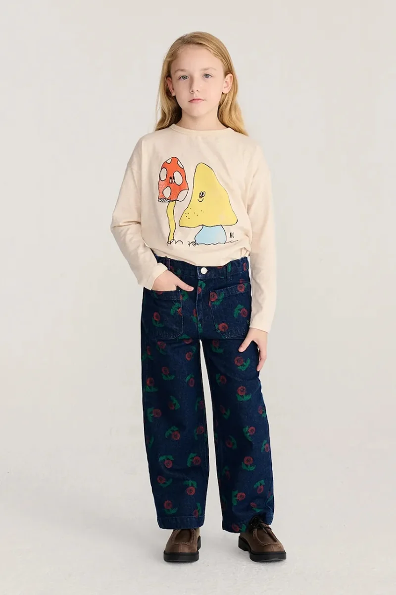 Bobo Choses  blugi straight pentru copii Stamp Bloom