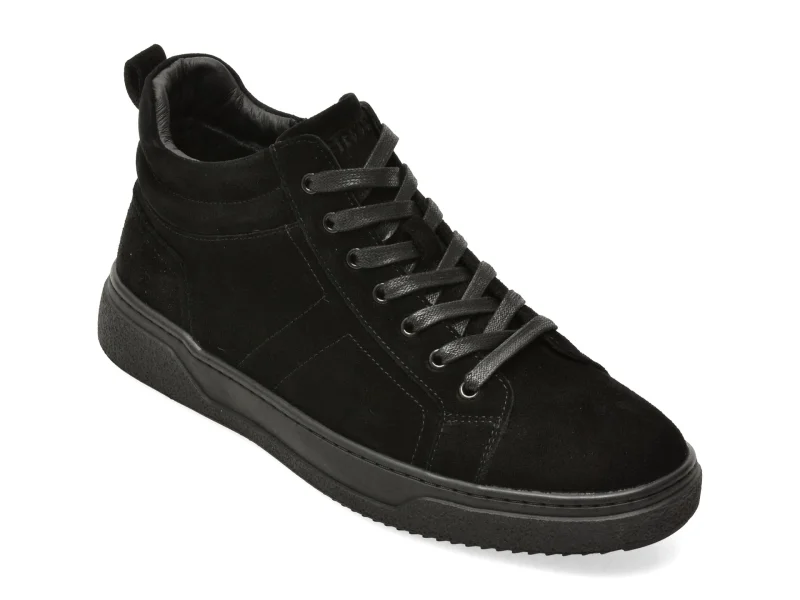 Ghete GRYXX negre, 63578, din piele intoarsa