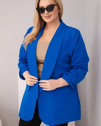 Sacou elegant marime mare albast...