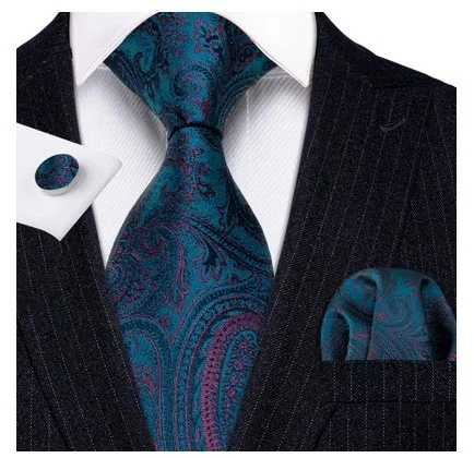 Set cravata bleumarin + batista + butoni - matase -- model 765