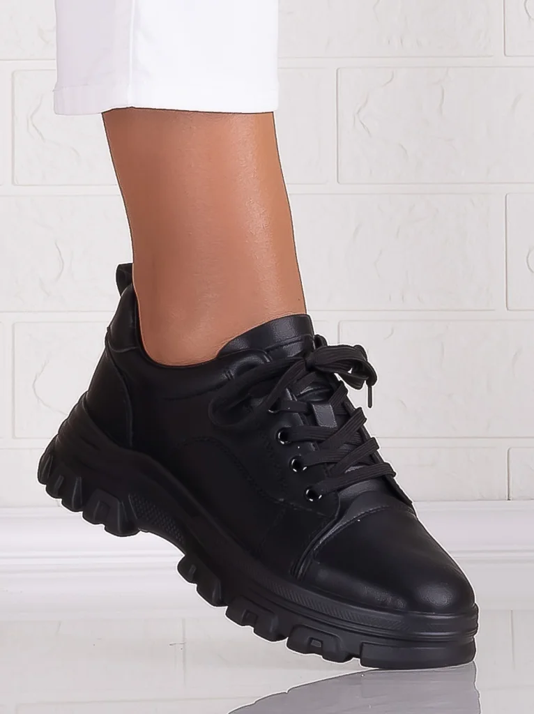 Pantofi dama casual Negri din Piele Naturala Alisma