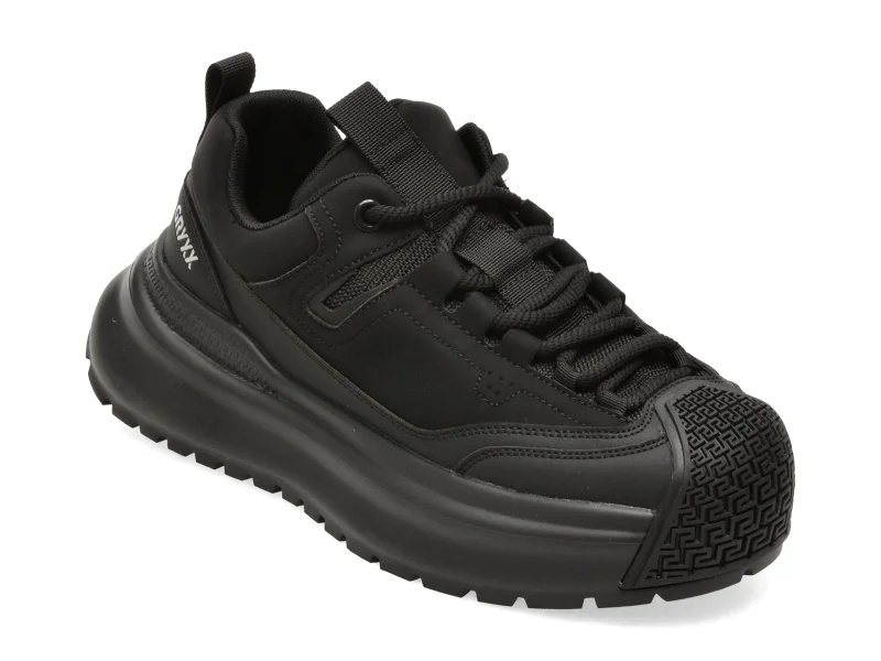 Pantofi sport GRYXX negri, T613, din piele ecologica