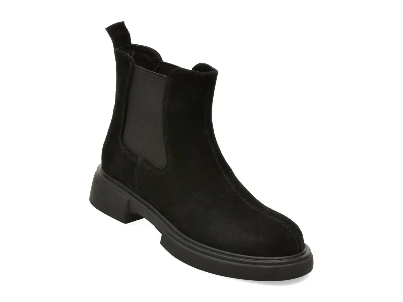 Ghete FLAVIA PASSINI negre, ATC491, din piele intoarsa