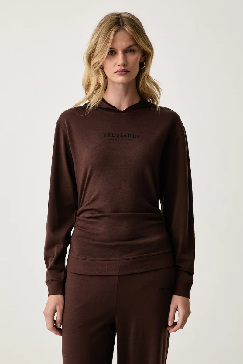 Trussardi  hanorac cu glugă pentru femei din lână