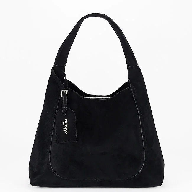 Geanta neagra mare din velur DIANACO DJC901-3 12