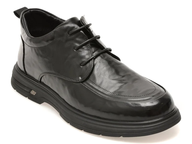 Ghete BITE THE BULLET negre, 86365, din piele naturala