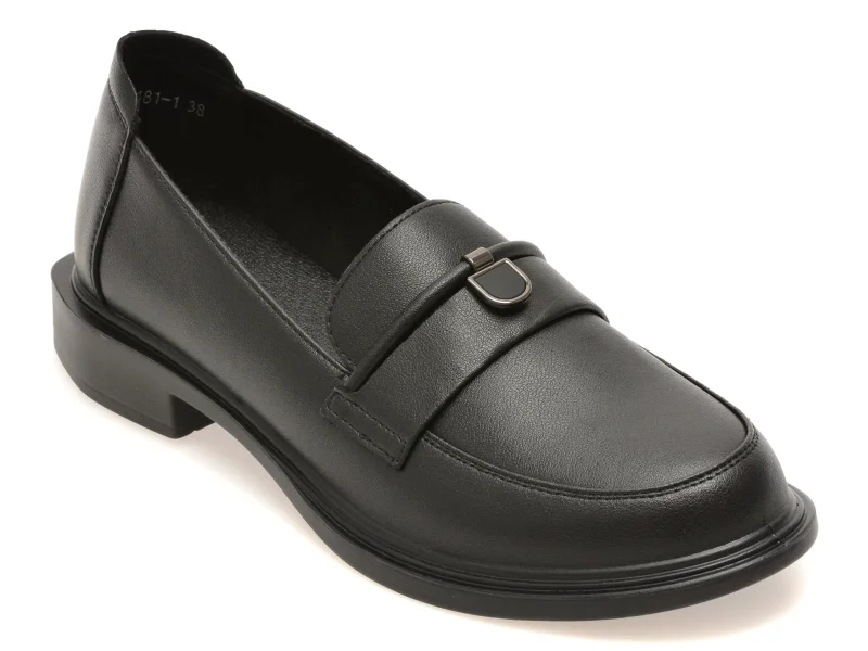 Mocasini FLAVIA PASSINI negri, 1152018, din piele naturala