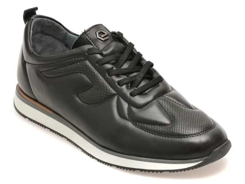 Pantofi sport BITE THE BULLET negri, NR224, din piele naturala