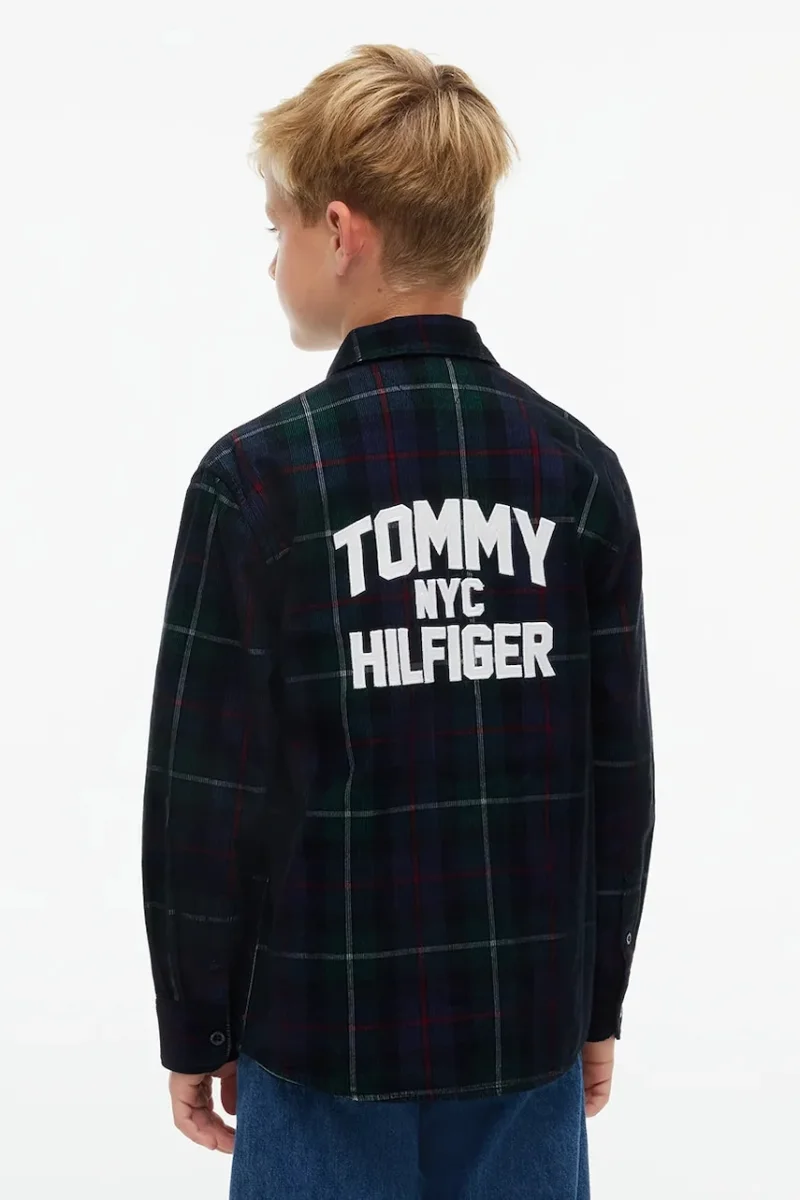 Tommy Hilfiger  cămașă pentru copii din catifea reiată