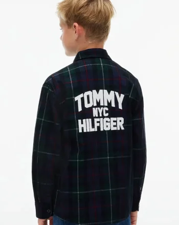 Tommy Hilfiger  cămașă pentru copii din catifea reiată