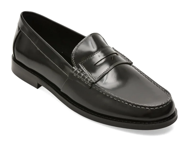 Mocasini eleganti ALDO negri, EMIL 001, din piele naturala