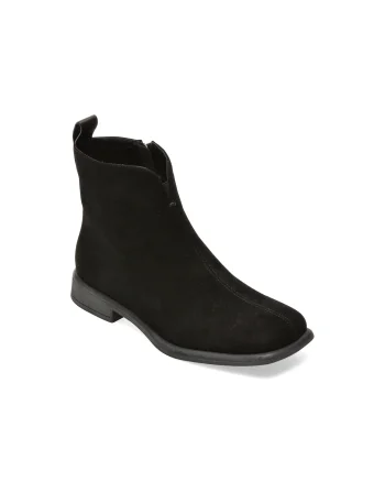 Ghete EPICA negre, 7F225, din piele intoarsa
