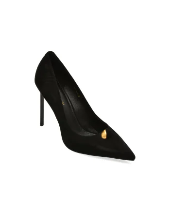 Pantofi eleganti EPICA PREMIUM negri, 2539, din piele intoarsa