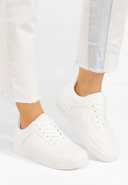 Sneakers dama Geneua albi