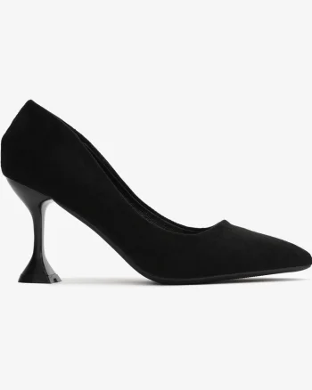 Pantofi Eleganți dama din Piele Ecologică Intoarsa CRL0559 NEGRU