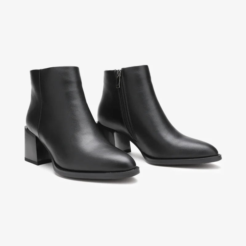 Botine dama din Piele Ecologica CRL0658 Negru