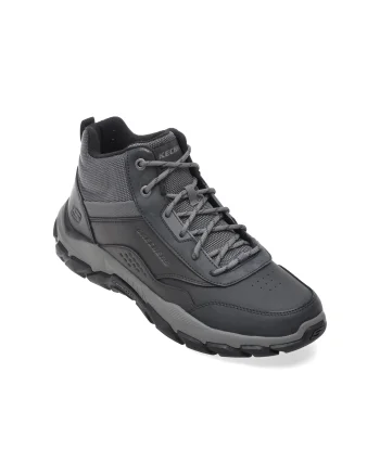 Ghete SKECHERS gri, SANTORO, din piele naturala
