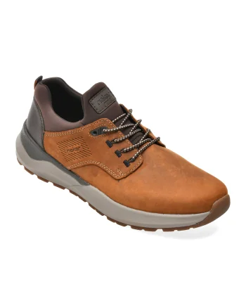 Pantofi sport RIEKER maro, 6050, din piele naturala