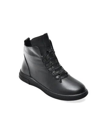 Ghete IMAGE negre, CS230, din piele naturala