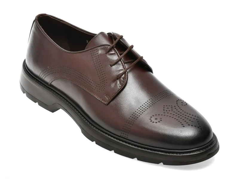 Pantofi eleganti OTTER maro, RG01, din piele naturala